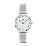 Petite Silver Roman Numerals Date Watch
