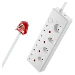 Switched Multiplug 8 Way 1140 Joules