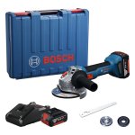 Bosch Gws 18V-8 Cordless Brushless Angle Grinder 125MM 4.0AH Kit 06019N9020