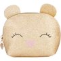 Clicks Teen Pastel Glitter Teddy Cosmetic Bag