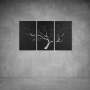 Three Tree Wall Art - 2000 X 1000 X 20 Indoor / Matt Black / Cool White