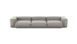 Three Module Sofa - Velvet - Light Grey - 377CM X 115CM