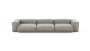 Three Module Sofa - Velvet - Light Grey - 377CM X 115CM