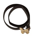 Butterfly Charm Square Buckle Belt - Black 95