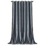 Matoc Readymade Curtain -blackout Velvet -dark Grey -eyelet -500CM W X 221CM H