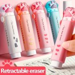 1PC Cat Paw Push-pull Eraser Office Supplies