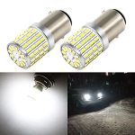 Phinlion 1157 LED White Light Bulbs 2000 Lumens Super Bright 3014 72-SMD 2357 7528 BAY15D 2057 LED Bulb For Back Up Reverse Drl