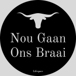 Lifespace "nou Gaan Ons Braai" Drinks Coasters - Set Of 6