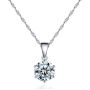 Sterling Silver Cubic Zirconia Pendant Necklace