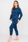 Ladies Printed Cozy Long Sleeve Winter Pyjama Set