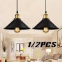 1/2PCS Industrial Pendant Light E27 Base Vintage Retro Pendant Light Fixture Home Kitchen Lighting Bar Lights Hanging Decoration