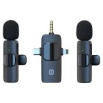3-IN-1 Wireless Lavalier Microphones Dual MIC System For Iphone Android Cameras Gc