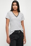 Edit V-neck Tee - Grey & White