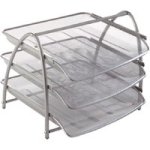 3 Tier Document Tray - Metallic Grey