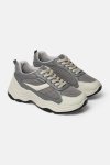 Mesh Panel Platform Sneakers - 11 Charcoal
