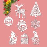 8PCS Christmas Deer Christmas Tree Santa Claus Painting Template