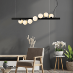 Spiral Chandelier 7 Light Black Gold - Gold