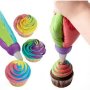 3 Colors Reusable Cake Decorating Converter - Easily Mix And Decorate Cream With 3 Nozzle Holes