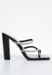 HEERA-7 Toe Loop Block Mule - Black