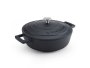 Cast Aluminium 2.5L Shallow Casserole Dish 25CM Black