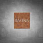 Sauna Sign - Rust - Powder Coated Aluminum