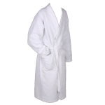 Towelling Gowns - 450 Gram Snag Free Velour Full Sleeve kimono- White