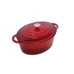 Enamel Cast Iron Oval Casserole Red - 6800ML PORED6800