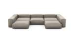 U-shape Sofa - Velvet - Stone - 377CM X 220CM
