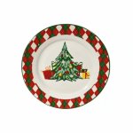 Red Green & White Checkered Plate 20.32CM