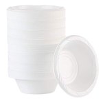 400 Count Disposable 5 Ounce White Plastic Dessert Bowls