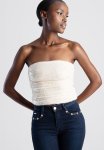 Sissy Boy My Life: Ruched Boobtube Top - Neutral