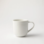 Jenna Clifford - Embossed Lines Coffee Mug - Cream White Set Of 4