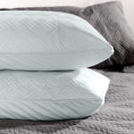 Nova Embossed Pillowcase Standard Pair Duck Egg