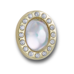 Tiny White Circle Gem Jibbitz - Multi Osfa