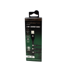 VK-20086-BK Volkano Slim Series Flat Pvc 3 In 1 Type-c Lightning Micro Cable 1M - Black