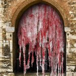 Spooky Red Bloody Creepy Cloth - 76.2X182.88CM Halloween Decor Drape For Doorways Entryways & Windows - Ideal For Haunted House