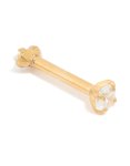 Goldair Gold Plated Surgical Steel Cubic Zirconia Reversible Flat Back Stud