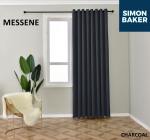 Simon Baker Messene Eyelet Charcoal Curtain Various Lengths - Charcoal W 265 X L 220CM