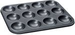 Snowball Baking Tray Baking Pan For Cake Decorating - 35CM X 26CM Carbon Steel Cupcake muffin Mould 12