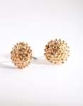 Goldair Gold Crater Stud Earrings
