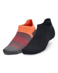 Unisex Ua Armourdry Run Lite 2-PACK No Show Tab Socks - Pitch Gray Md