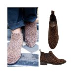 Aria Leather Ankle Boot Mocha Leopard