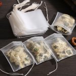 100PCS Food Grade Disposable Tea Bags With String And Heal Seal - Non-woven Fabric Spice Filters For Tea Infuser - Convenient An