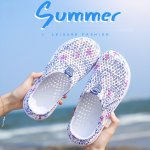 Women's Fashion Printed Water Shoes Outdoor Slip-on Booties Home Slippers Sporty Sandals And Flip-flops