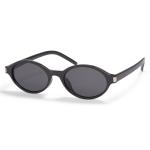 Black Oval Metal Detail Sunglasses