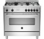 La Germania AMS95C61LBX Stainless Steel Automatic Gas Stove With Oven 5 Burners