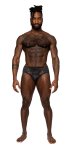 Sassy Lace Bikini Solid Pouch Black