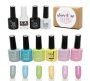 High Quality Uv Glam Gel Nail Polish Top Base Matte Coat & Bond-it Set - Pastel Pack Of 10