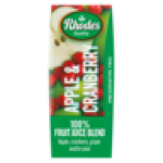 Rhodes Apple & Cranberry 100% Fruit Juice Blend 200ML