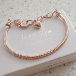 C731-CB0096104 - Rose Gold Plated European Charm Bracelet 15-19CM Adjustable